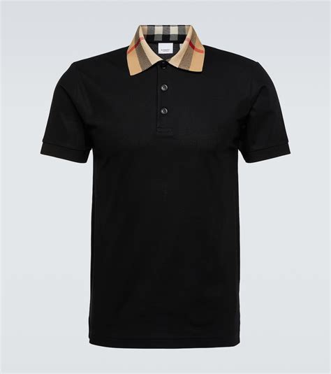 burberry pique polo blauwgrijs|BURBERRY Checked Cotton.